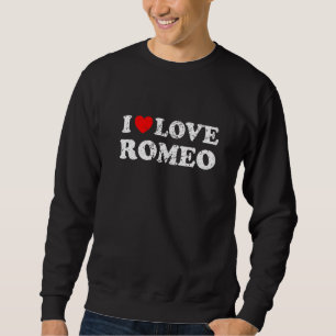 Distress Grunge Worn Out Stil I Kärlek Romeo Lång Ärmad Tröja