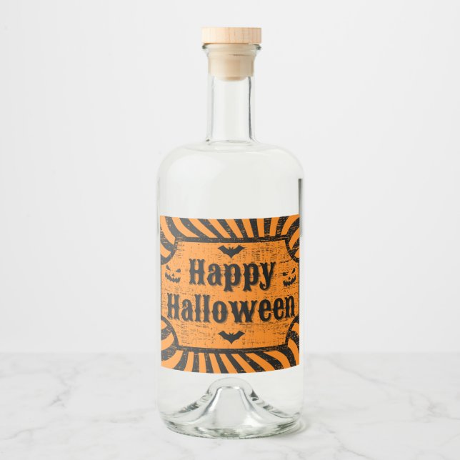 Distress Halloween Spritflaskor Etikett (Framsida)