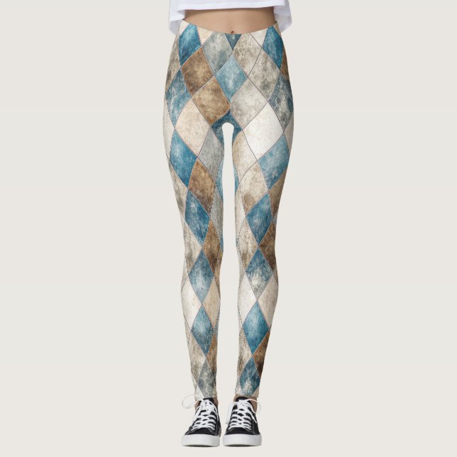 Distress Harlequin Leggings (Framsida)