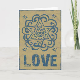 Distress Hearts Stars Kärlek Mandala Kort