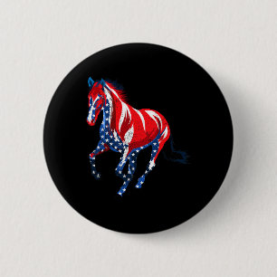 Distress Horse Usa American Flagga Horseba Knapp
