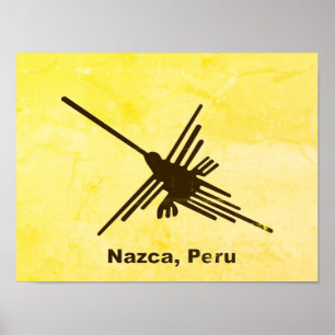 Distress Hummingbird Nazca, Peru Poster