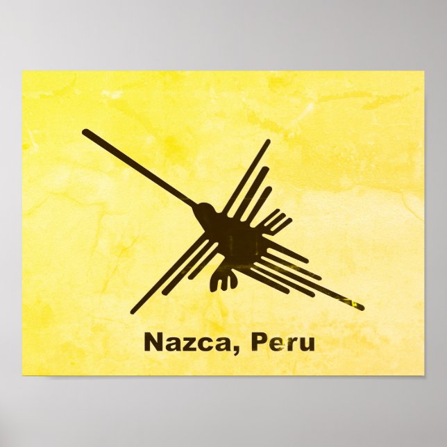Distress Hummingbird Nazca, Peru Poster (Framsidan)