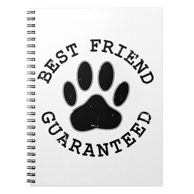 Distress Hund Best Friend Garanteed Anteckningsbok (Framsidan)