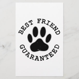 Distress Hund Best Friend Garanteed Brevpapper