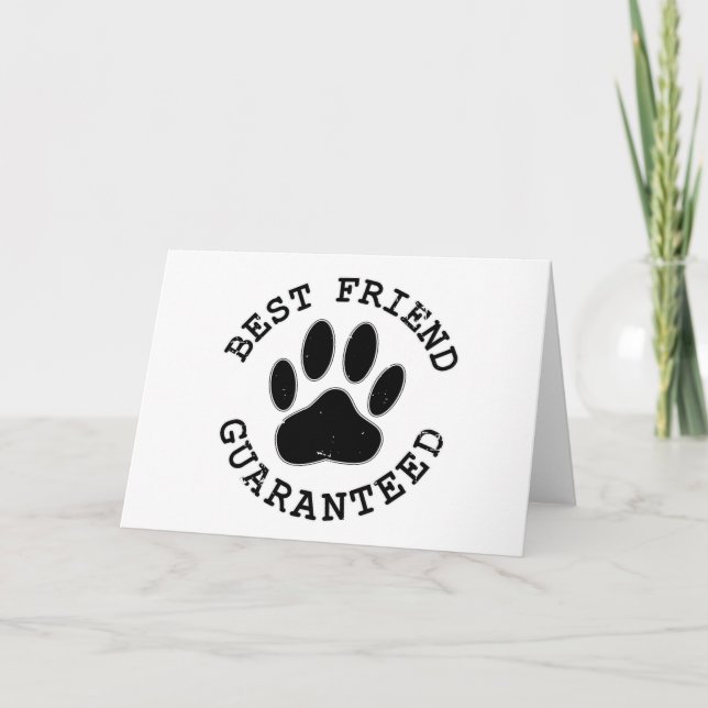 Distress Hund Best Friend Garanteed Kort (Framsida)