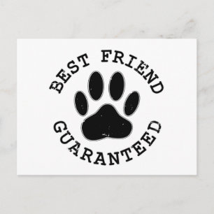 Distress Hund Best Friend Garanteed Vykort