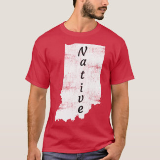 Distress Indiana Native Design Oversized T Shirt