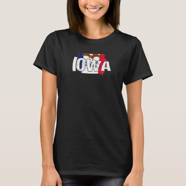 Distress Iowa T Shirt (Framsida)