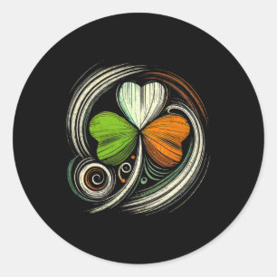 Distress Ireland Flagga Shamrock Irish Flaggor Vin Runt Klistermärke