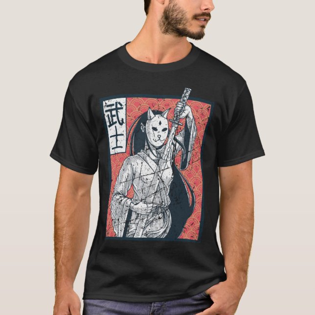 Distress Japansk Geisha Japansk Onna musha G T Shirt (Framsida)