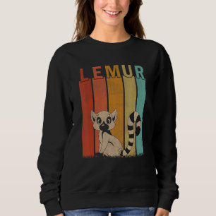 Distress Lemur Manar Women Kid Cute Lemur Retro T Shirt