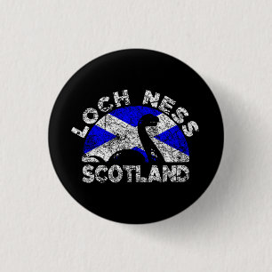 Distress Loch Ness Monster Scotland Flagga Knapp