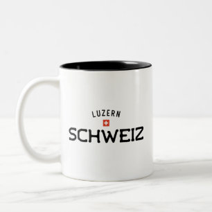 Distress Luzern Schweiz (Lucerne Schweiz) Två-Tonad Mugg