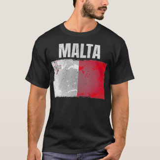 Distress Malta Flagga Graphics för manar Women Kid T Shirt