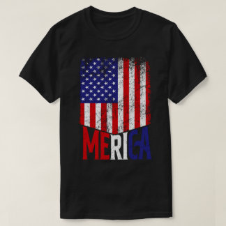 Distress Merica Flagga T Shirt