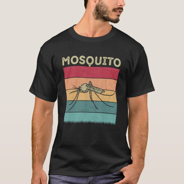 Distress Mosquito Boys Girls Retro Stil Mosqui T Shirt (Framsida)