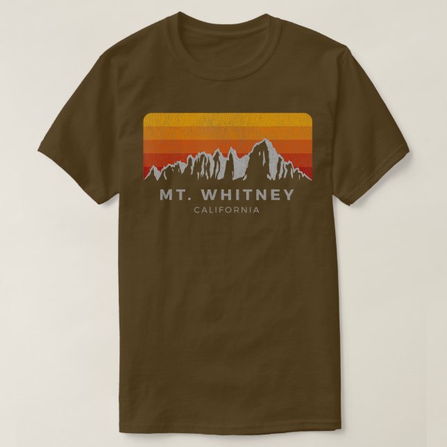 Distress Mt Whitney California Sunrise T Shirt (Design framsida)