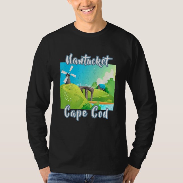 Distress Nantucket Cape Cod Summer Vacation Old T Shirt (Framsida)