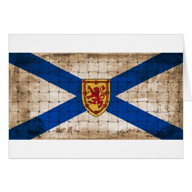 Distress Nova Scotia Flagga Hälsningskort (Framsidan Horizontal)
