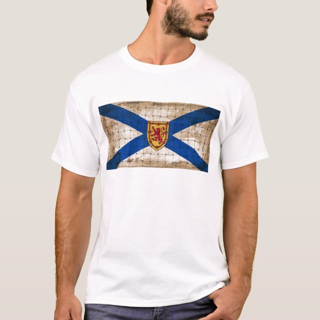 Distress Nova Scotia Flagga T-shirt (Framsida)