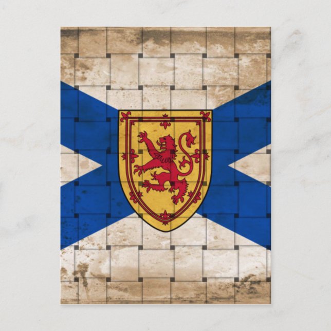 Distress Nova Scotia Flagga Vykort (Framsida)