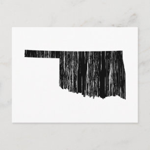 Distress Oklahoma State Outline Vykort