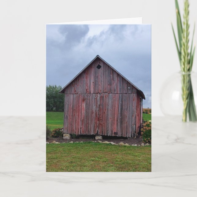 Distress old Red Barn Kort (Framsida)