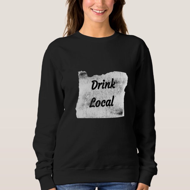 Distress Oregon Drink Local N T Shirt (Framsida)