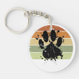 Distress Paint Splatter Hund Tass Retro Sunset