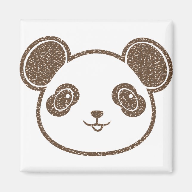 Distress Panda Bear Magnet (Framsidan)