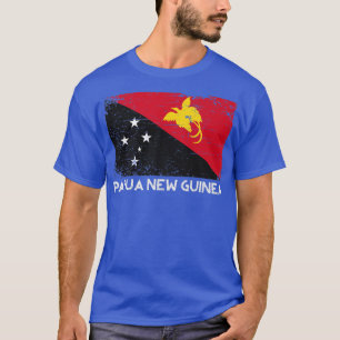 Distress Papua Nya Guinea Flagga Manar Women Kids T Shirt
