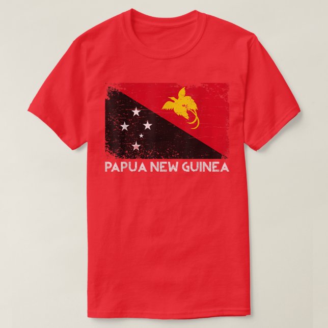 Distress Papua Nya Guinea Flagga Manar Women Kids  T Shirt (Design framsida)