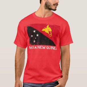 Distress Papua Nya Guinea Flagga Manar Women Kids T Shirt