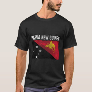 Distress Papua Nya Guinea Flagga Papua Nya Guinea T Shirt