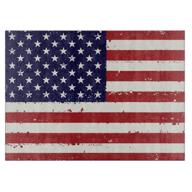 Distress Patriotic American Flagga (Framsidan)