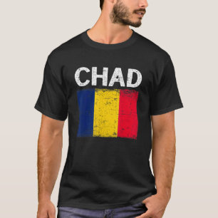 Distress Patriotic Tchad Flagga Manar Women T Shirt
