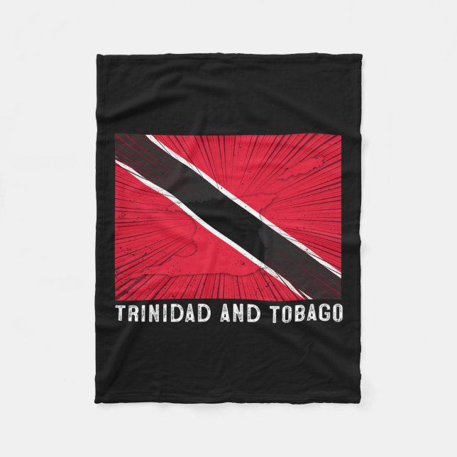Distress Patriotic Trinidad och Tobygo Flagga Trin Fleecefilt (Framsidan)