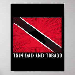 Distress Patriotic Trinidad och Tobygo Flagga Trin Poster