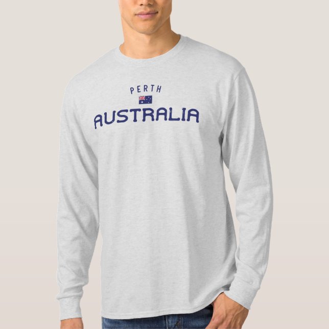 Distress Perth Australien T Shirt (Framsida)