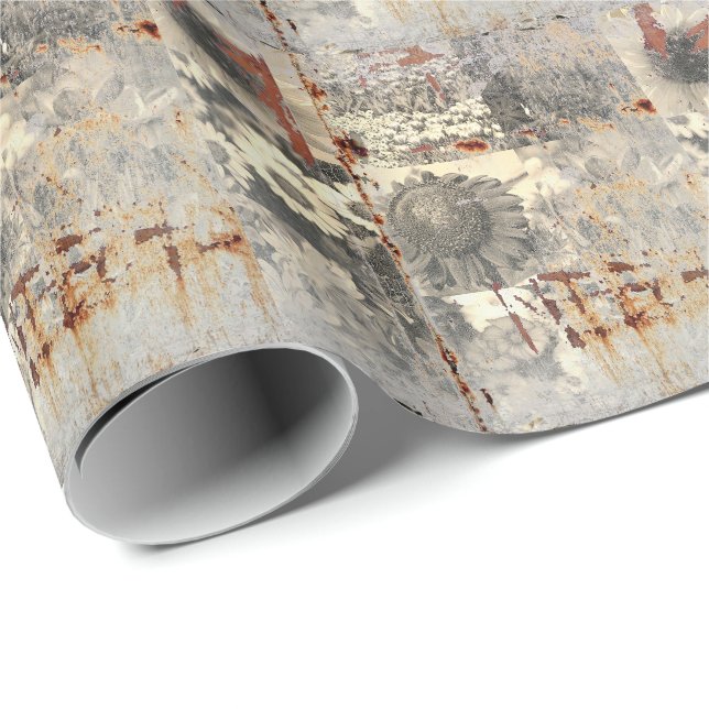 Distress Photo Gift Wrap 9 Foton HAMbWG Presentpapper (Rullad Hörn)