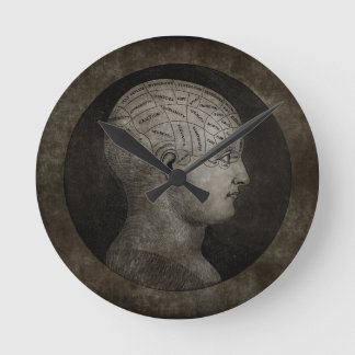 Distress Phrenology Clock Rund Klocka