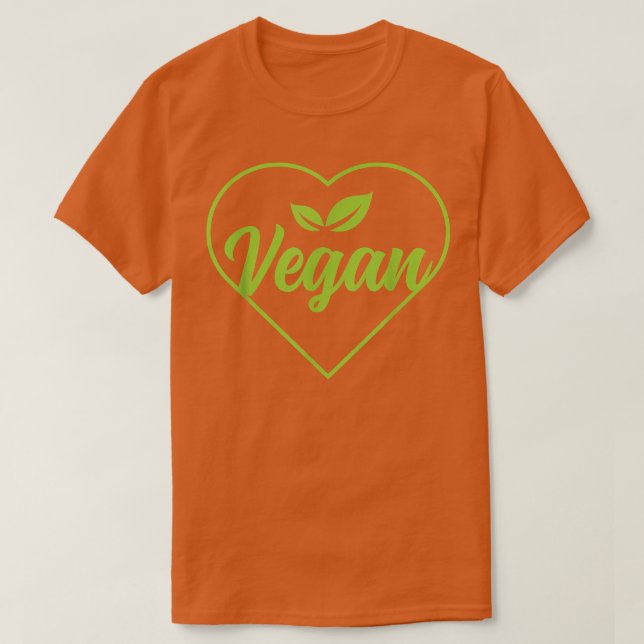 Distress Plant Basal Herbiäger Vegan Heart Vget T Shirt (Design framsida)