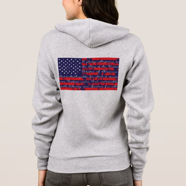 Distress-Pledge-Flagga T Shirt (Baksida)