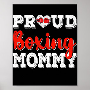 Distress Proud Boxing Mamma Lycklig Mors dag Poster