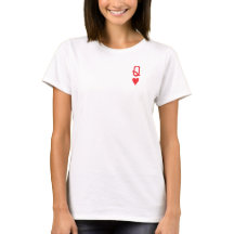 Distress Queen of Hearts Pocket T-Shirt