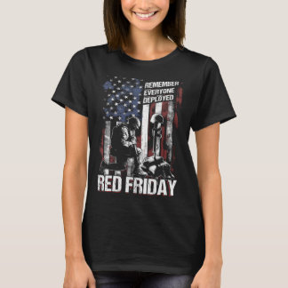 Distress R E D Fredag Kom ihåg att alla är driftan T Shirt