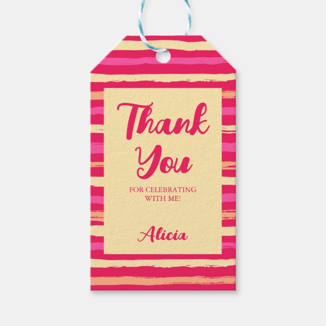 Distress Rand Rosa Peach Colorful Tack Presentetikett (Framsidan)