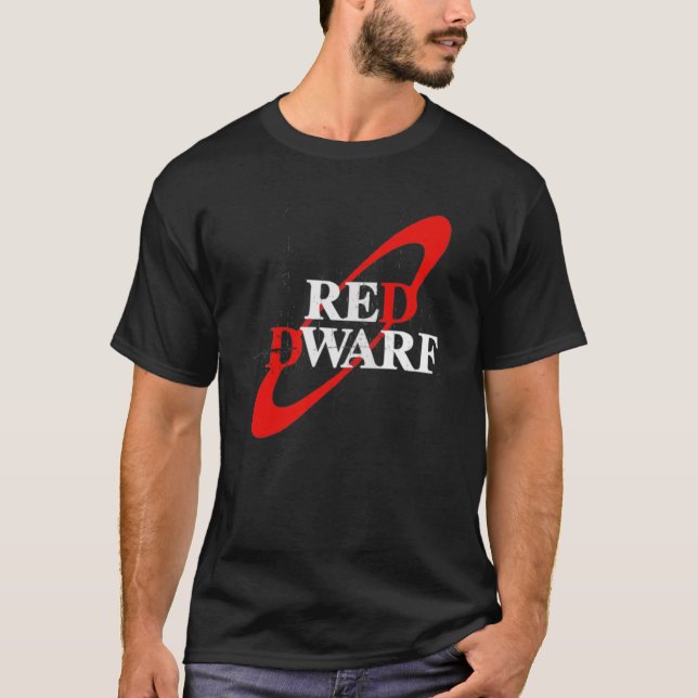 Distress Red Dwarf Logotyp T Shirt (Framsida)