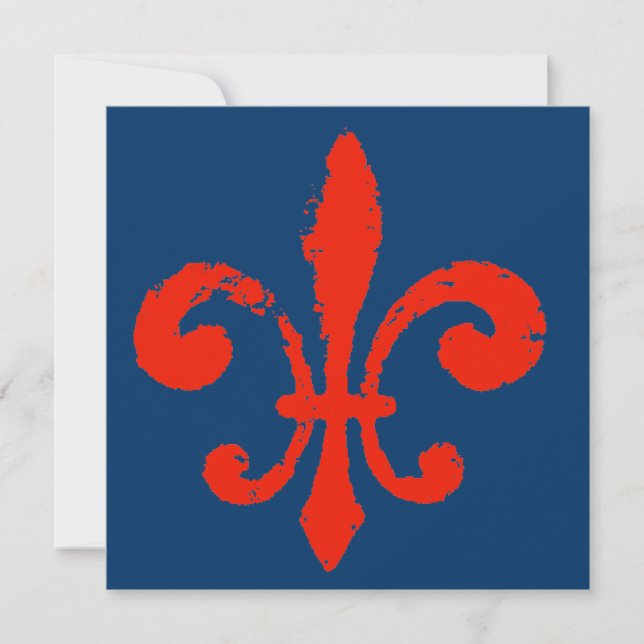 Distress Red Fleur De Lis (Framsida)